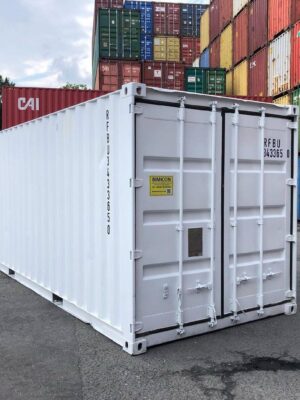 20ft Shipping Container (One Trip) White (RAL 9003)