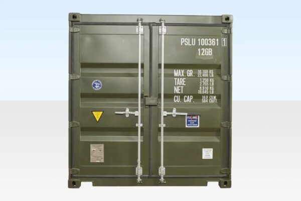 10ft x 8ft Shipping Container (One Trip) Green (RAL 6007)